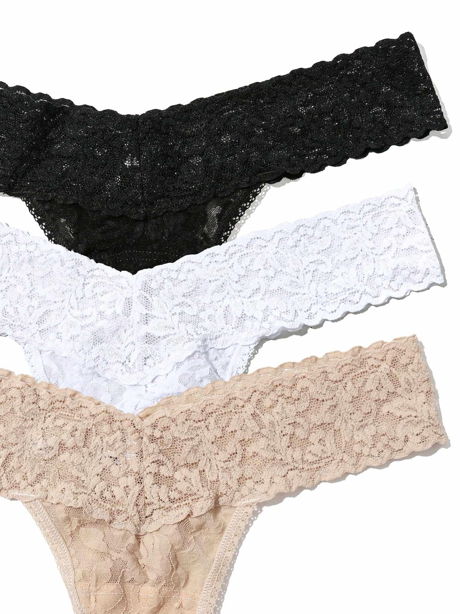 3 Pack Signature Lace® Low Rise Thongs - Image 3