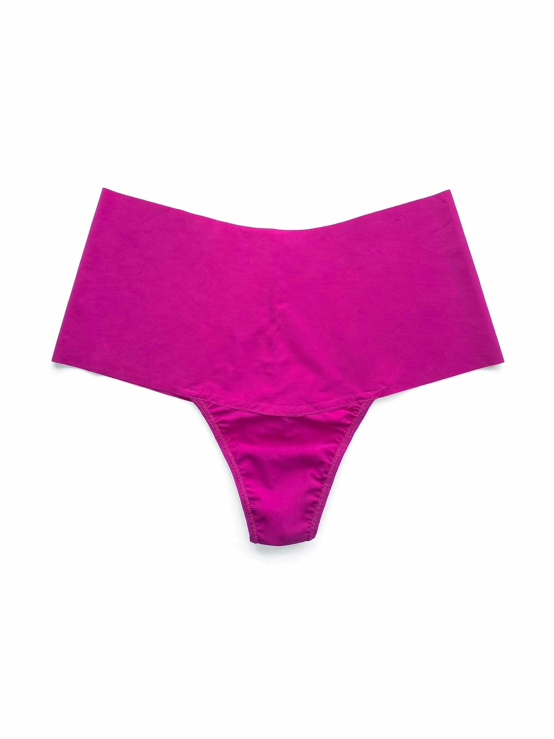 BreatheSoft™ High Rise Thong Hot Fuchsia Pink - Image 3
