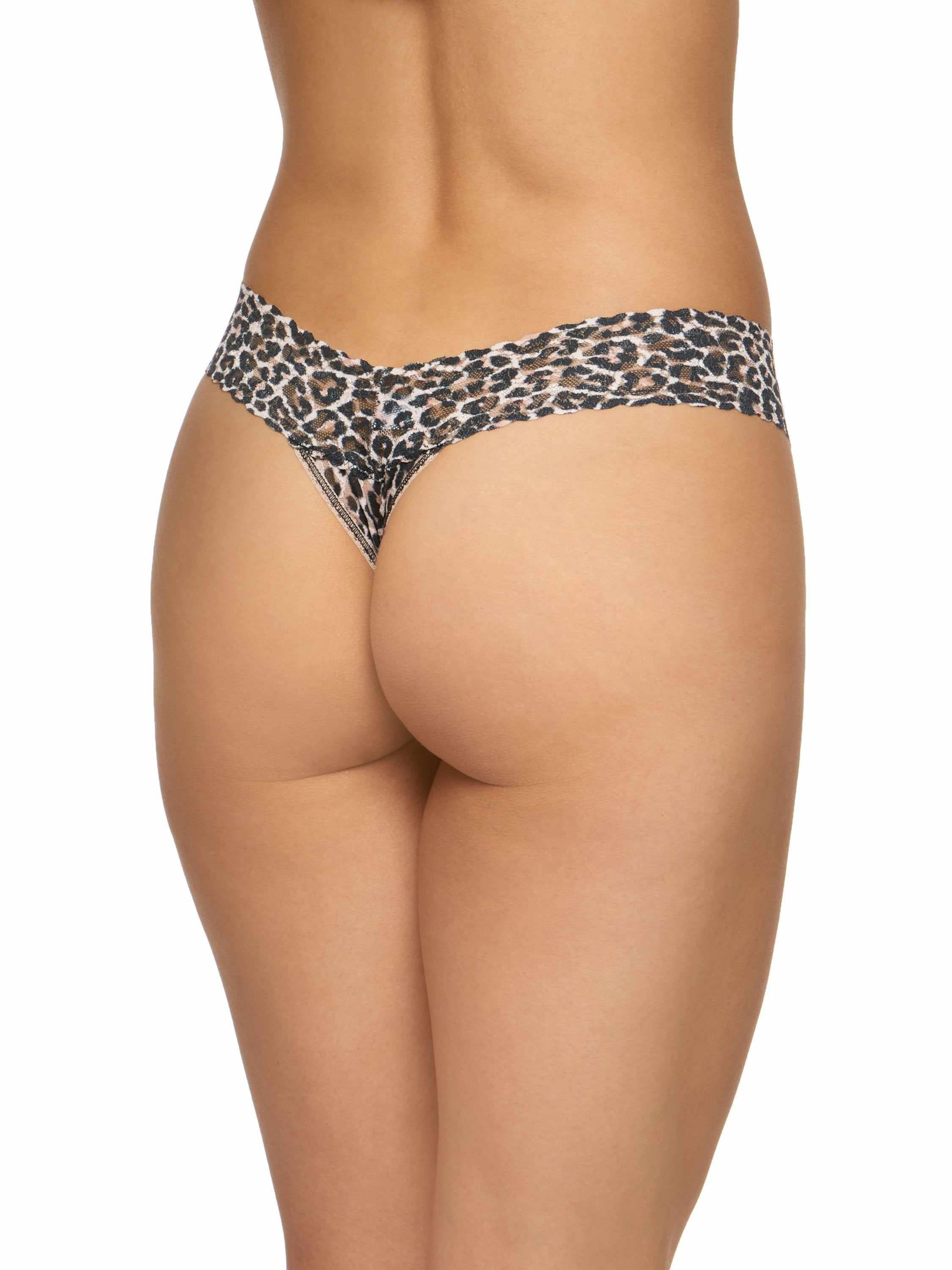 Printed Signature Lace® Low Rise Thong Classic Leopard - Image 6