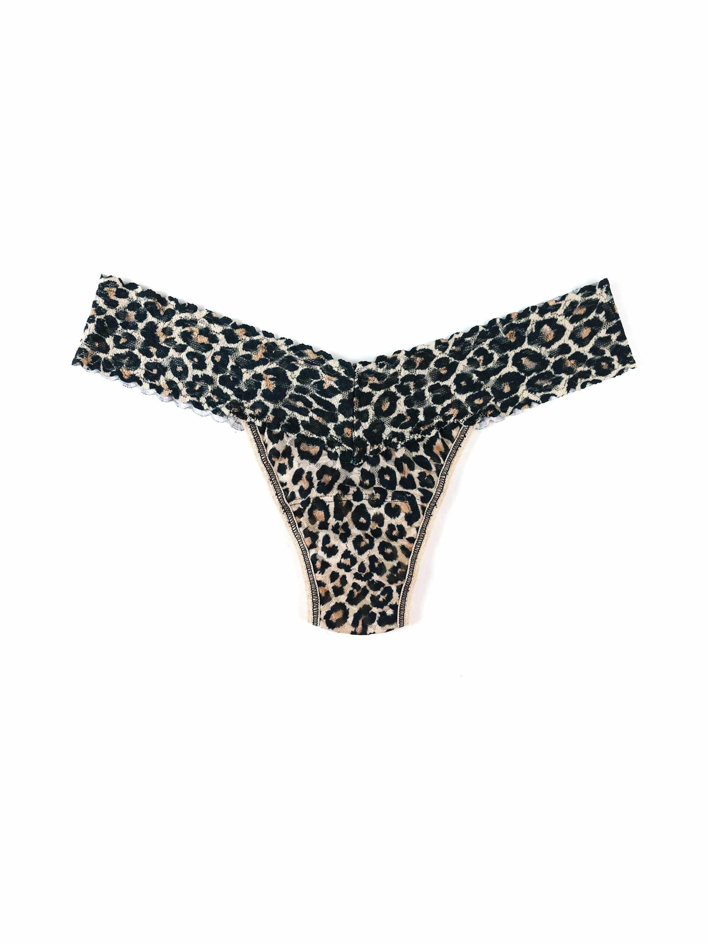 Printed Signature Lace® Low Rise Thong Classic Leopard - Image 7