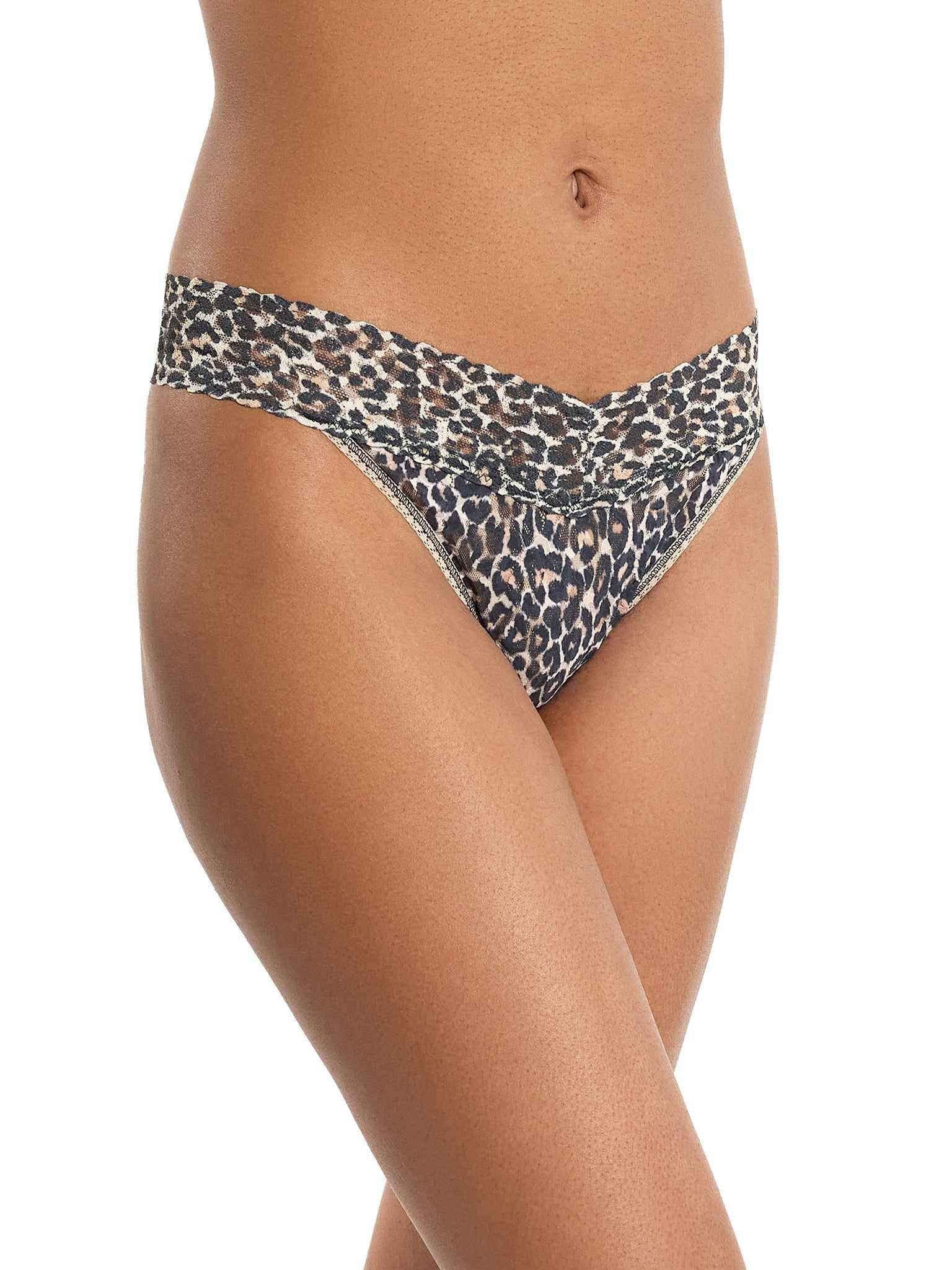 Printed Signature Lace® Original Rise Thong Classic Leopard - Image 4