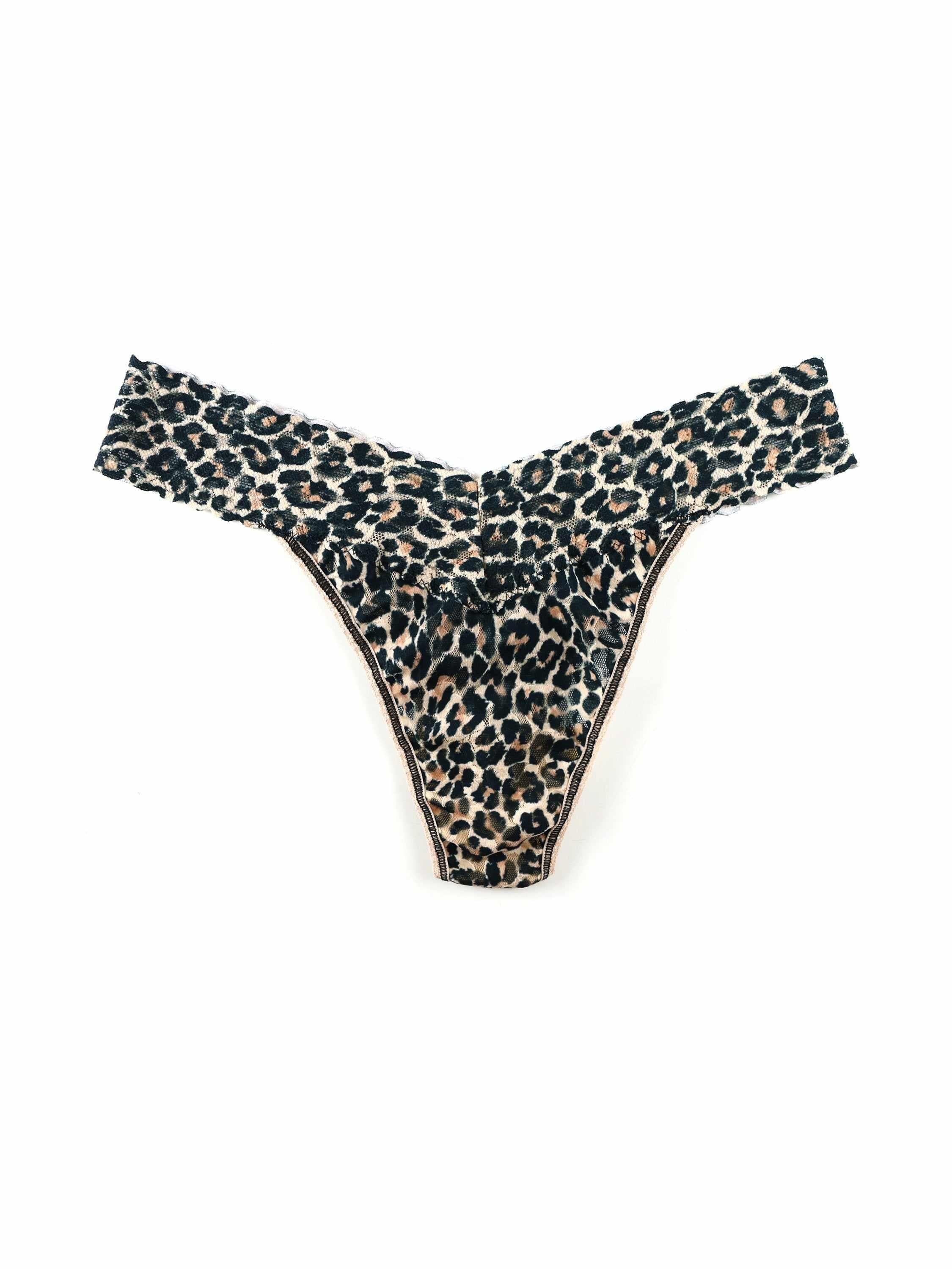 Printed Signature Lace® Original Rise Thong Classic Leopard - Image 7
