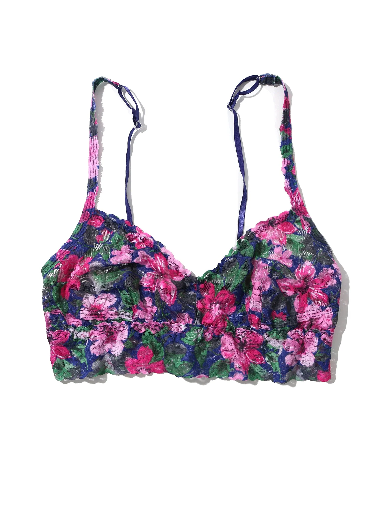 Printed V-Neck Retro Lace Bralette Tis' The Season Sale - Image 4