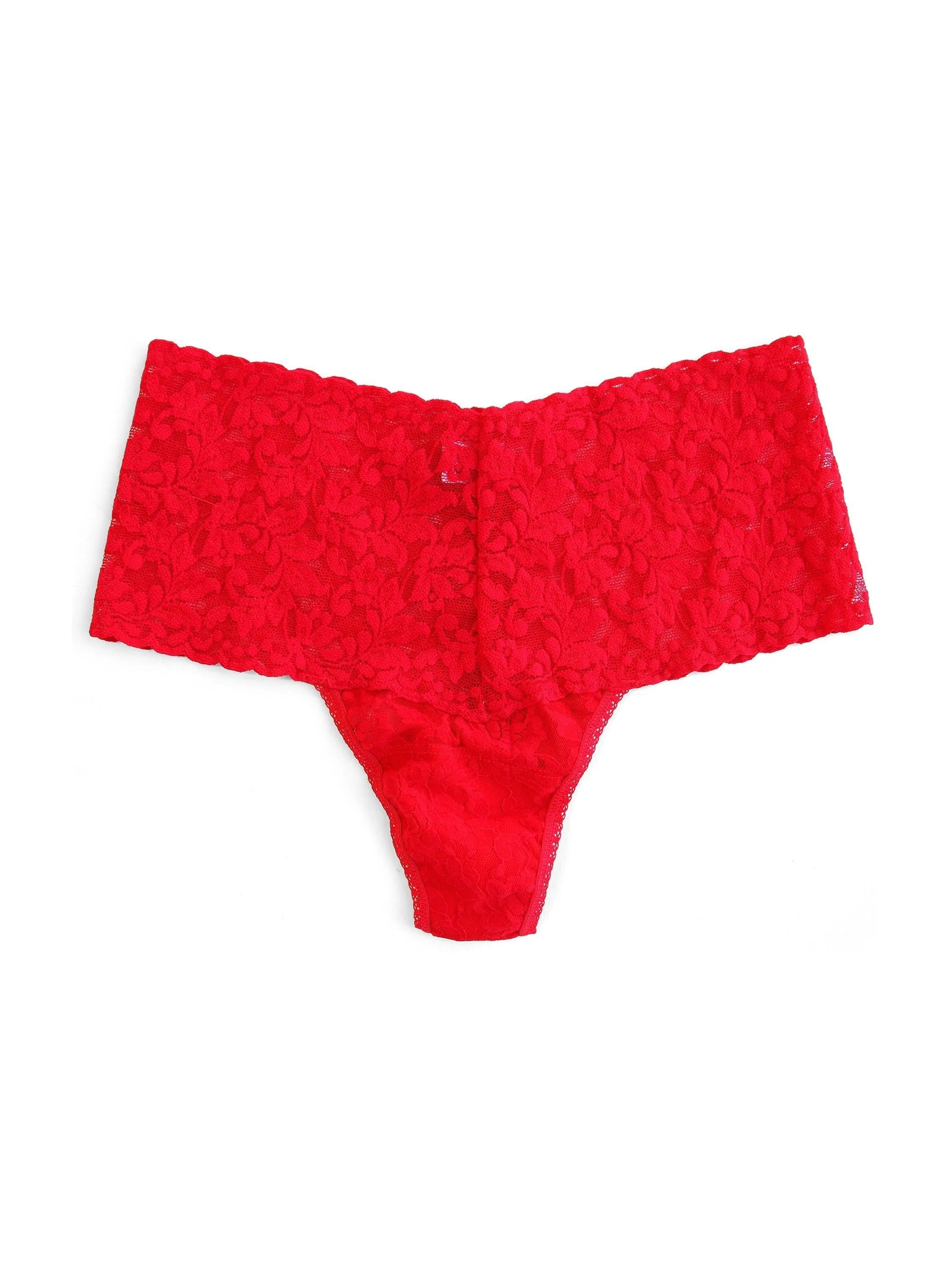 Retro Lace Thong Red - Image 4