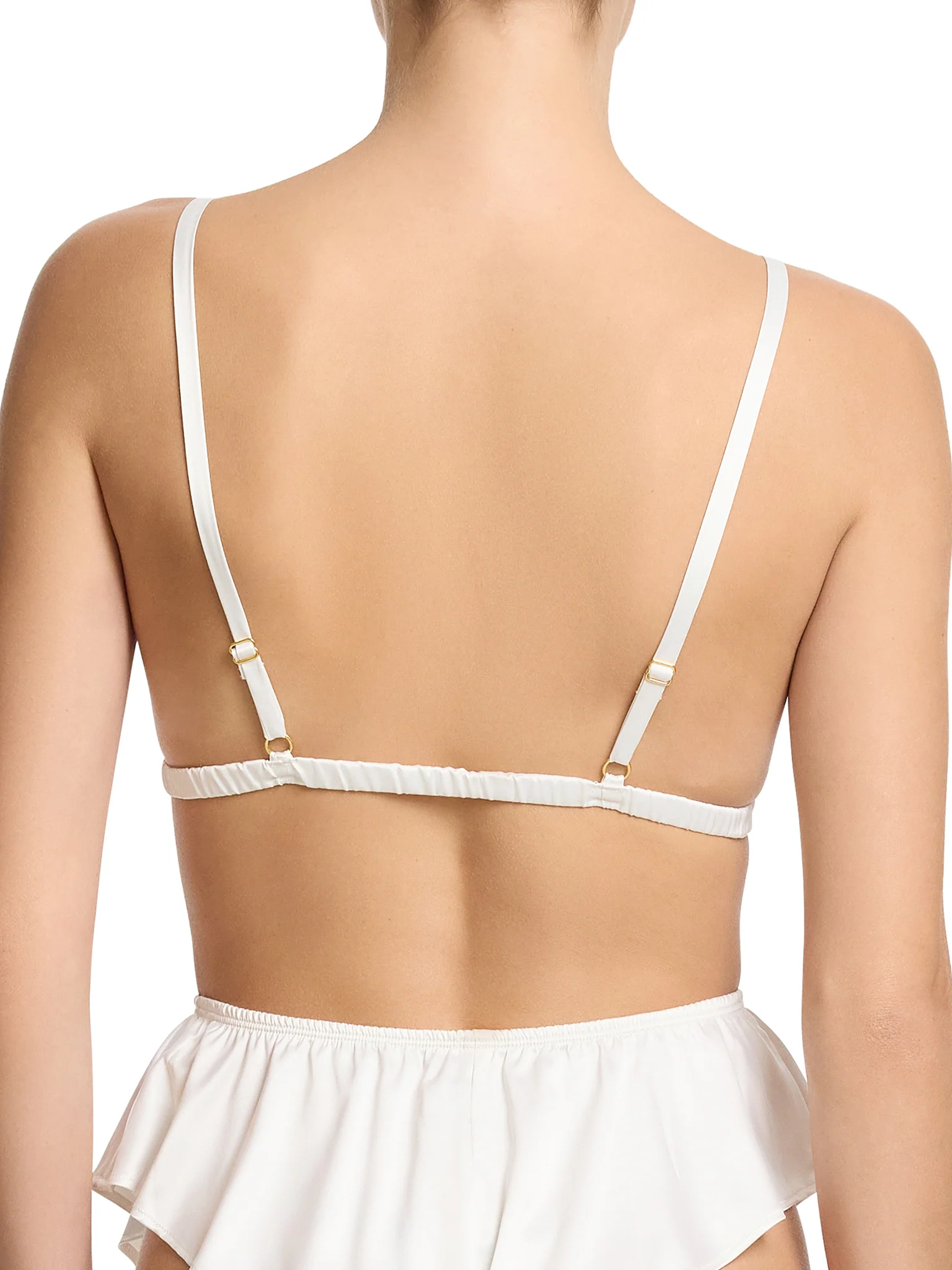 Satin Sleep Fashion Bralette Light Ivory Sale - Image 3