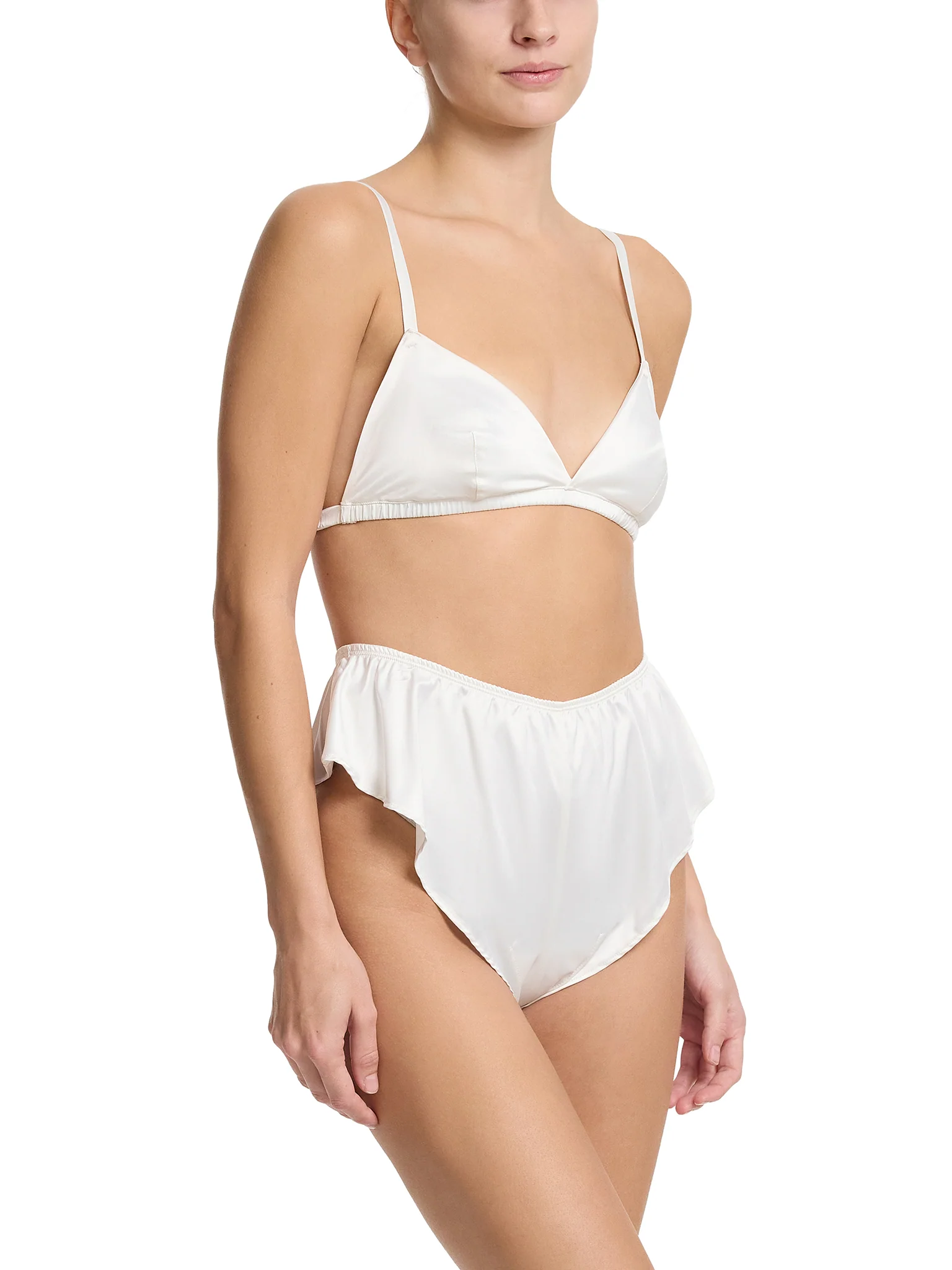 Satin Sleep Flutter Tanga Light Ivory Sale - Image 3