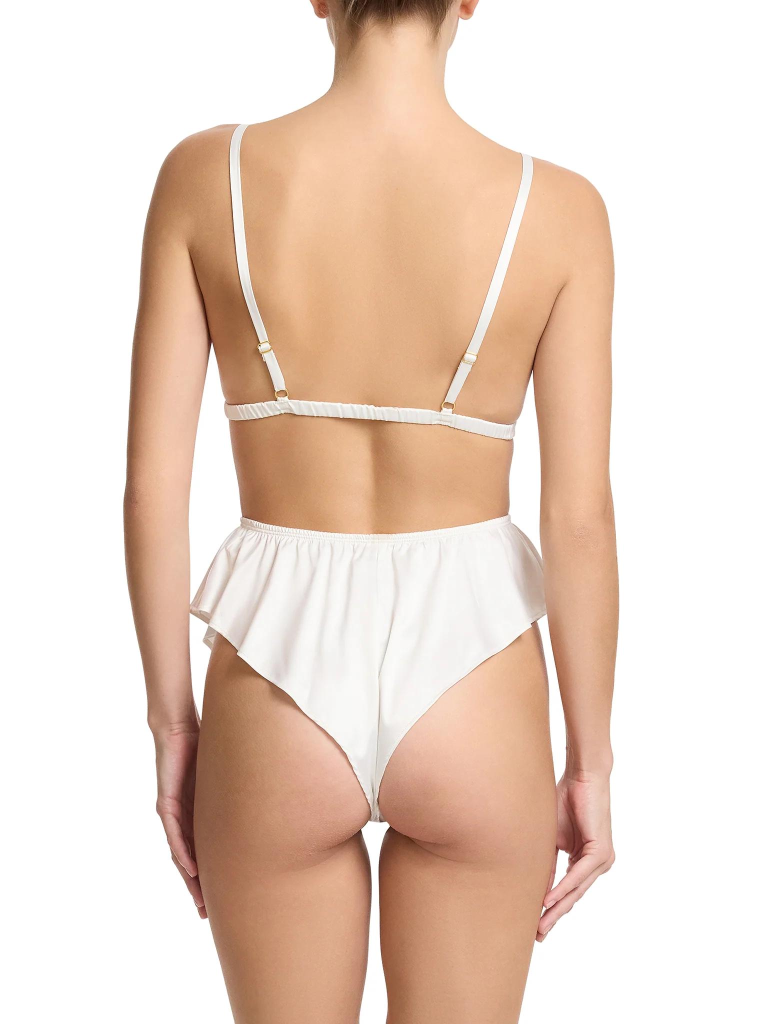 Satin Sleep Flutter Tanga Light Ivory Sale - Image 4