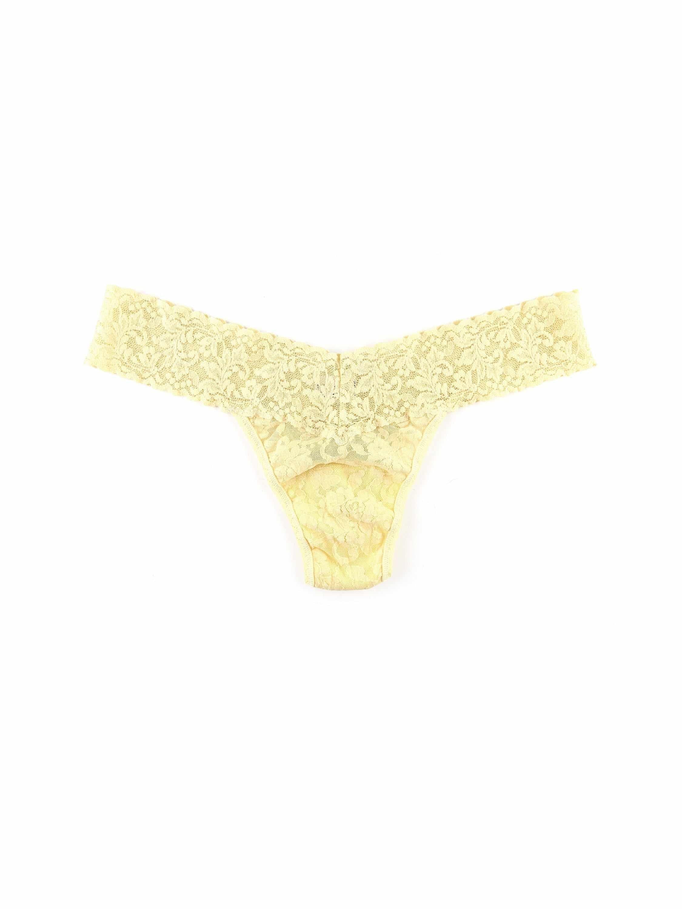Signature Lace® Low Rise Thong Shortcake Yellow - Image 3