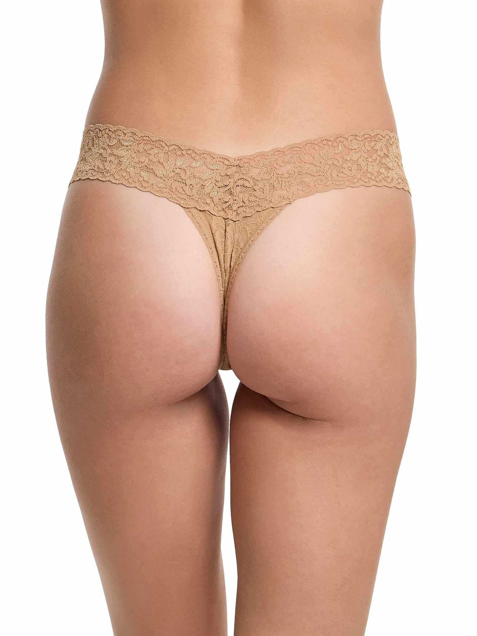 Signature Lace® Low Rise Thong Sun Tan Beige - Image 4