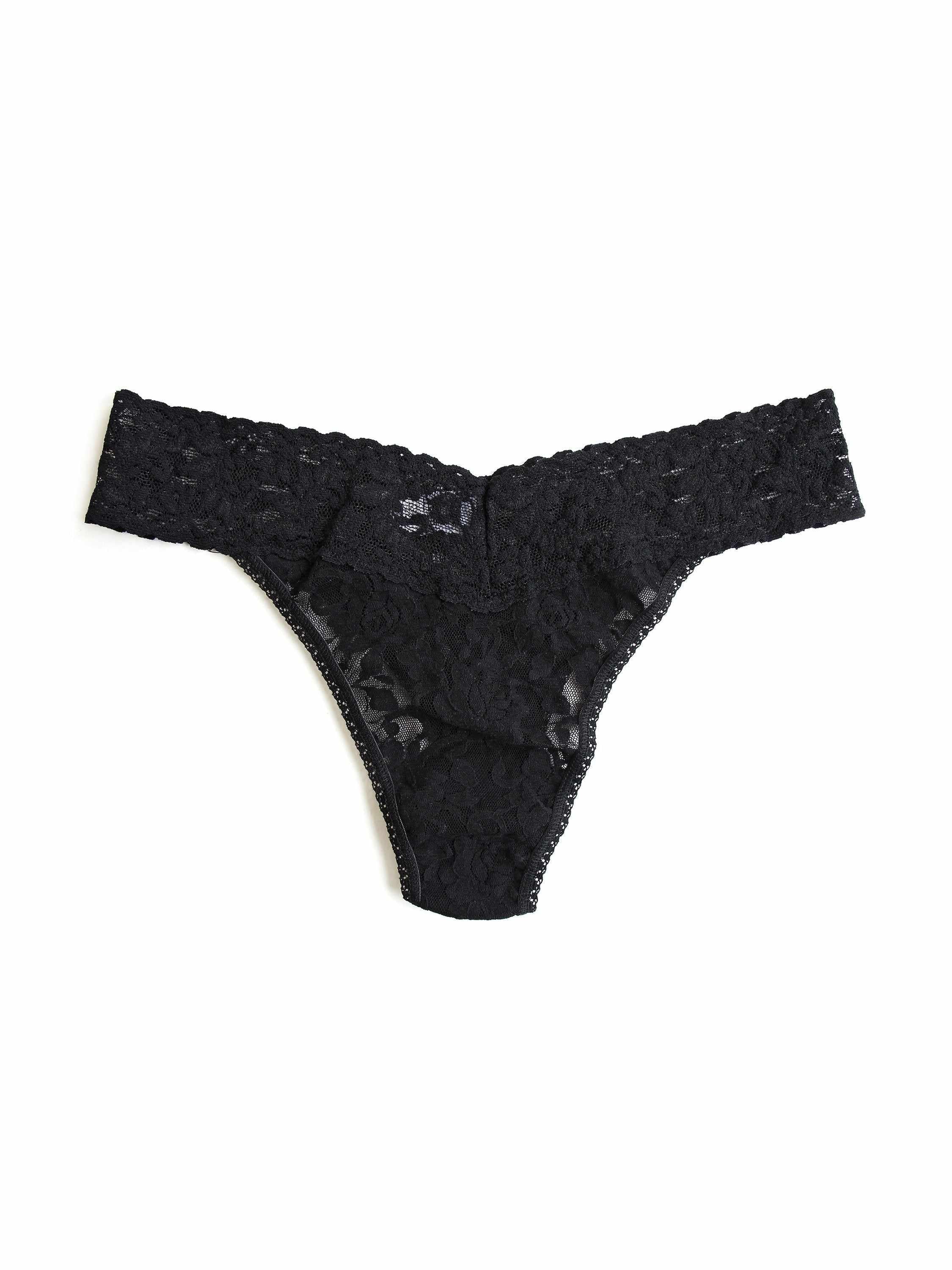 Signature Lace® Original Rise Thong Black - Image 5