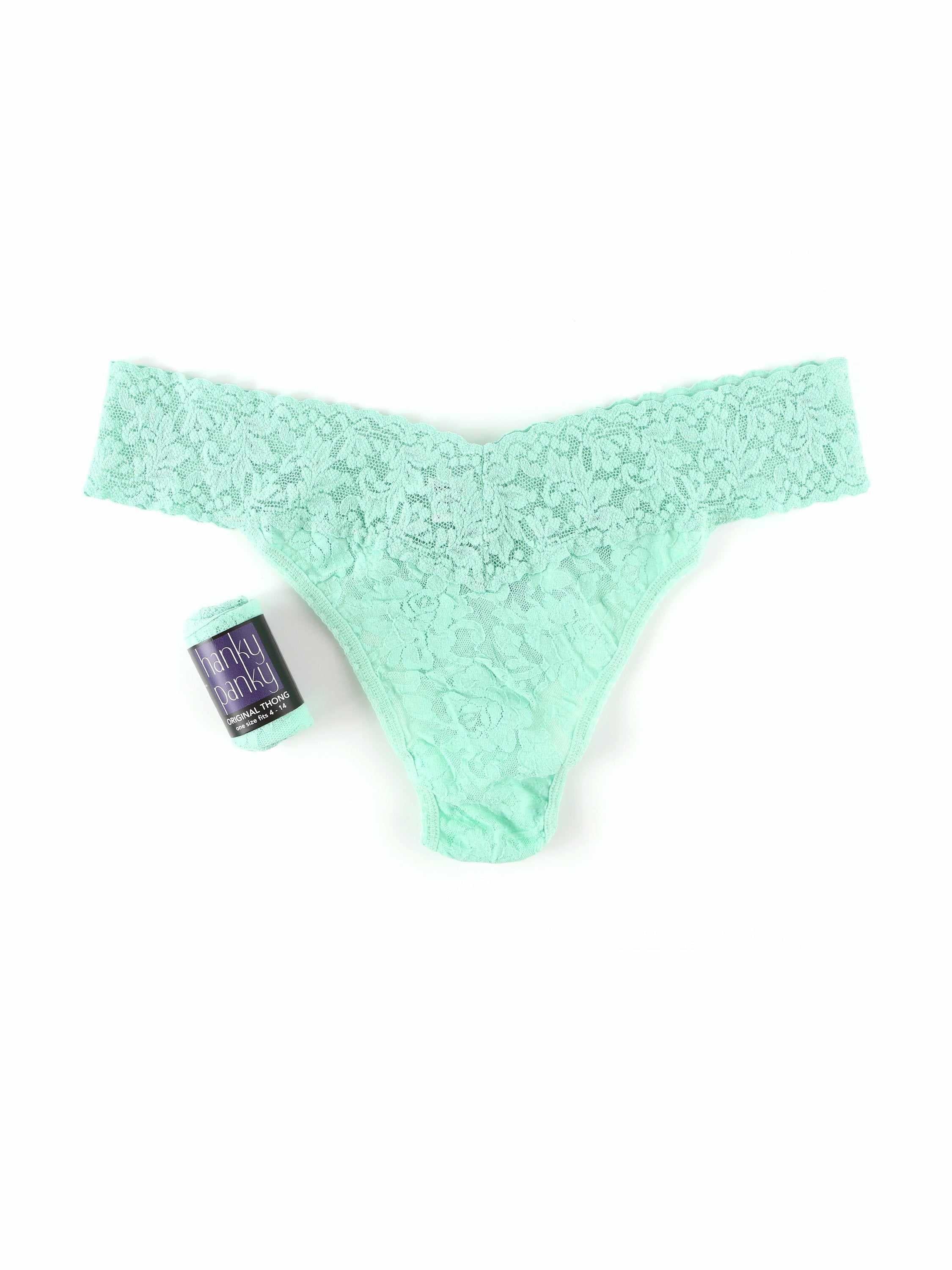 Signature Lace® Original Rise Thong Mint Sprig Green - Image 4