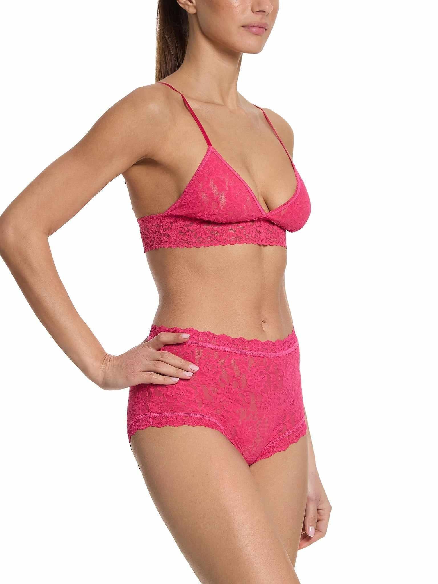 Signature Lace® Padded Triangle Bralette Sweet Tart Pink Sale - Image 5
