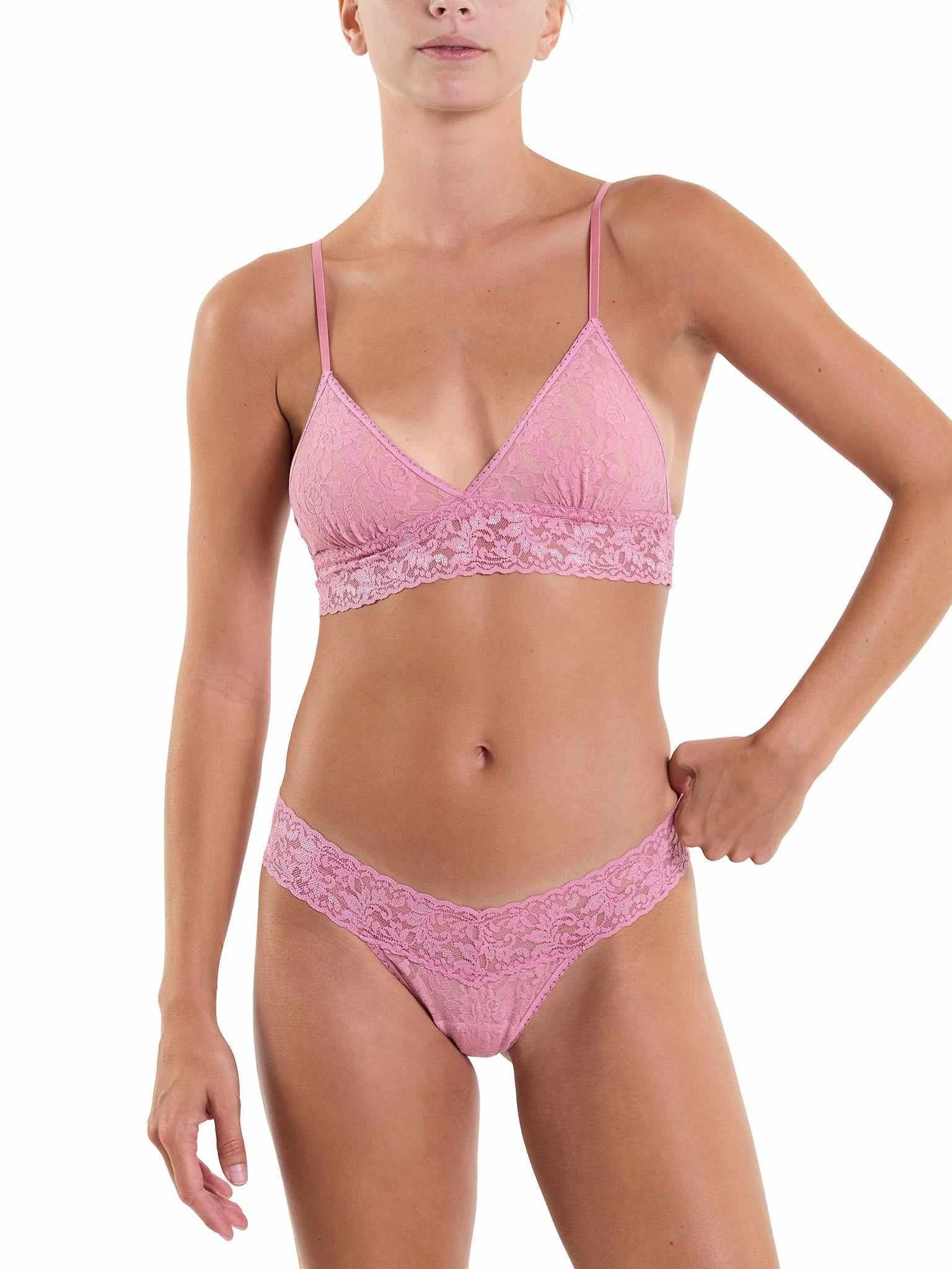 Signature Lace® Padded Triangle Bralette Tea Cake Pink Sale - Image 3